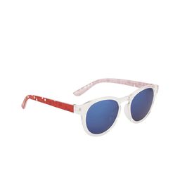 YK Unisex Kids Blue Lens & White Oval Sunglasses with UV Protected Lens-image-55