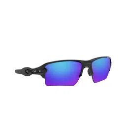 OAKLEY Men Blue Lens & Black Rectangle Sunglasses with Polarised Lens-28