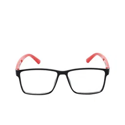 CRIBA Unisex Clear Lens & Red Square Sunglasses with UV Protected Lens image 5