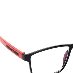 GARTH Unisex Clear Lens & Red Square Sunglasses with UV Protected Lens AERO SQR RED_GRT image 3