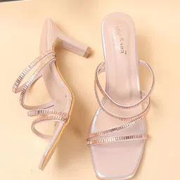Sole Saga Embellished Open Toe Slim Heels-65