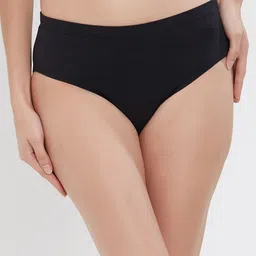Soie Pack of 6 Assorted High Rise Full Coverage Solid Stretch Hipsters image 2