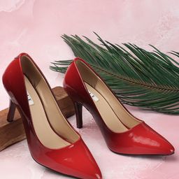 ELLE Pointed Toe Slim Heel Pumps-5