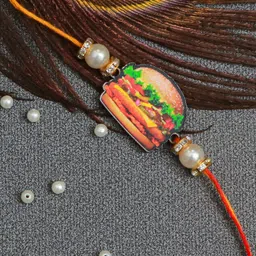 The Magic Wand Boys Orange Burger Rakhi-image-84