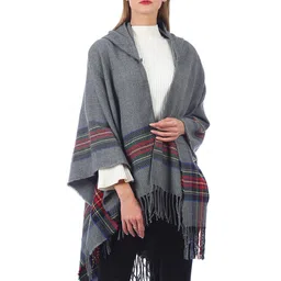 JC Collection Women Grey & Red Printed Scarf-image-73