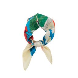 The Tie Hub Men White & Green Printed Scarf-image-65