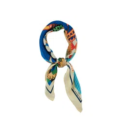 The Tie Hub Men White & Green Printed Scarf-picture-46