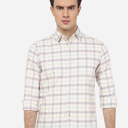 Greenfibre Slim Fit Checked Spread Collar Pure Cotton Casual Shirt-picture-11