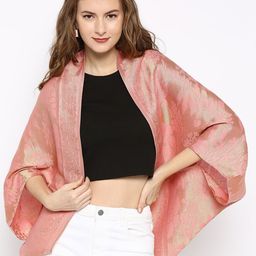 Cloth Haus India Women Printed Party Floral Design Brocade Shrug-38
