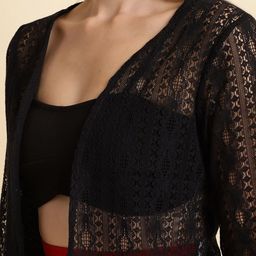 UnaOne Self Design Open Front Shrug image 5
