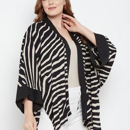 BAESD Geometric Printed Open Front Shrug image 3