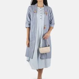 Monte Carlo Front Open Longline Striped Shrug image 2