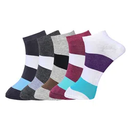 BAESD Pack of 5 Ankle-Length Striped Socks-12