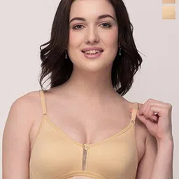 Floret Pack Of 2 Medium Coverage Non Padded T-shirt Bra With All Day Comfort-11