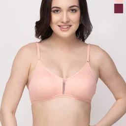Floret Pack of 2 Medium Coverage Non Padded T-Shirt Bra With All Day Comfort-image-78