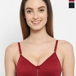 Floret Pack Of 2 Medium Coverage Non Padded T-shirt Bra With All Day Comfort-image-51