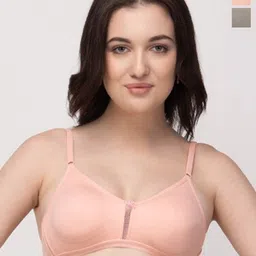 Floret Pack Of 2 Medium Coverage Non Padded T-shirt Bra With All Day Comfort-image-48
