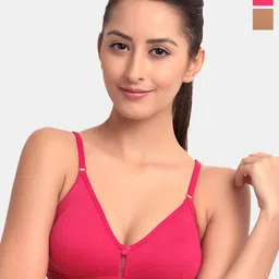 Floret Pack Of 2 Medium Coverage Non Padded T-shirt Bra- All Day Comfort-14