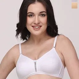 Floret Pack Of 2 Medium Coverage Non Padded T-shirt Bra With All Day Comfort-image-45