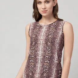 Hive91 Brown Animal Print Top-12