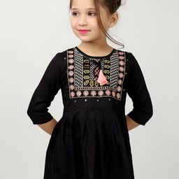 BAESD Black Embroidered Top-55