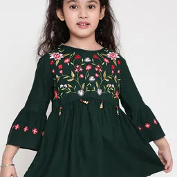 BAESD Girls Floral Embroidered Peplum Top-image-57