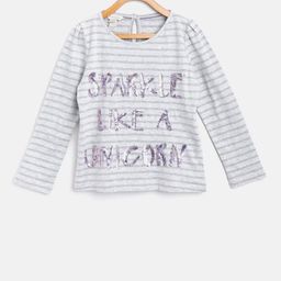 MONSOON CHILDREN Girls Grey Striped Top-image-19