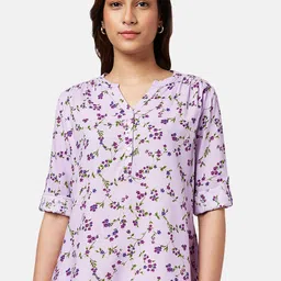 Honey by Pantaloons Floral Printed Roll Up Sleeves Tunic-picture-30