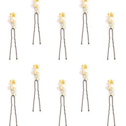Hair Flare Women White Embellished U Pins-49