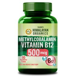 Vlado's Himalayan Organics Methylcobalamin Vitamin B12 500mcg, 90 tablet(s) Unflavoured-28