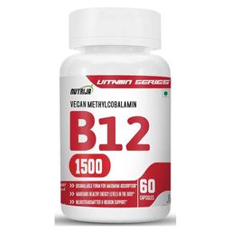 NutriJa Vitamin B12 (Methylcobalamin) 1500mcg,  60 capsules  Unflavoured -0