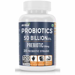 NutriJa Probiotics 50 Billion CFUs,  120 capsules  Unflavoured -72