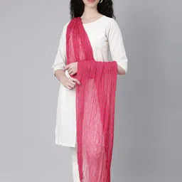 Souchii Ethnic Motifs Printed Foil Print Dupatta with Phulkari-6