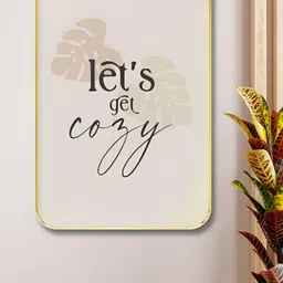 Myntra Elegant Homes Off White & Brown Abstract Printed Wooden Wall Art-2