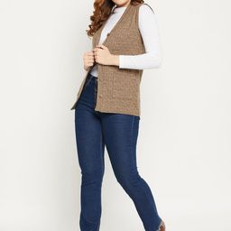 Zigo Women Cable Knit Woollen Cardigan-image-42