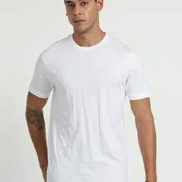 Classic Polo Men Solid Round Neck Cotton Slim Fit T-shirt-picture-6