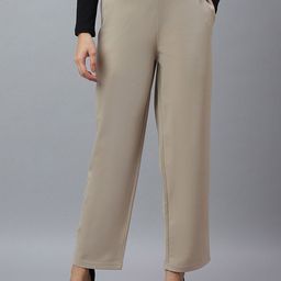 The Roadster Lifestyle Co Straight Fit Slip On Trousers-image-50
