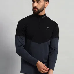 ATICX Men Brand Logo Colourblocked High Neck Compression T-shirt-picture-47