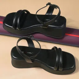 Bata Women Open Toe Wedge Heel Sandals-image-23