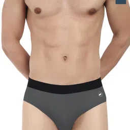 LOGGERHEAD Pack Of 2 Cotton Mid-Rise Basic Briefs LHMB002-R.Blue-S.Grey-6
