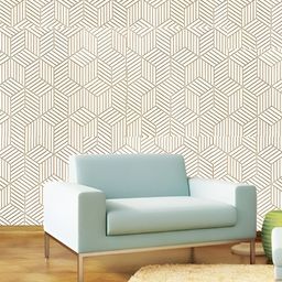 INDIAN ROYALS Gold & White Abstact Printed Self-Adhesive & Durable Wall Sticker-image-20
