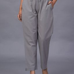 CORSICA Women Comfort Pleated Cotton Regular Trousers-image-32