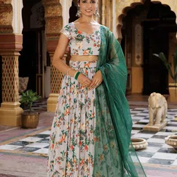 Ragavi Printed Ready to Wear Lehenga & Blouse With Dupatta-picture-14