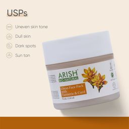 ARISH BIO-NATURAL Ubtan Face Pack With Turmeric & Curd For Anti-Ageing - 75 ml image 2