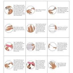 Pep Nails Set Of 24 Artificial Press On Nails With Wooden Stick image 3