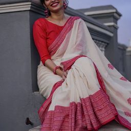 KALINI Woven White Designer Banarasi Silk Saree-image-79