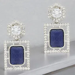 Anouk Contemporary American Diamond Studded Drop Earrings-image-13