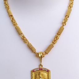 Jemeefly Gold-Plated Square Pendants with Chains-16