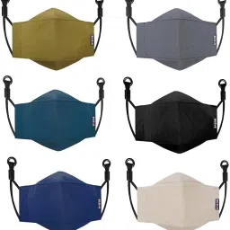 3 Layer Pure Cotton 3D Designed Assorted color Mask With Adjustable Soft Earloop Cloth Mask With Melt Blown Fabric Layer-10
