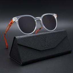 Voyage Unisex Green Lens & Orange Round Sunglasses with Polarised and UV Protected Lens-10